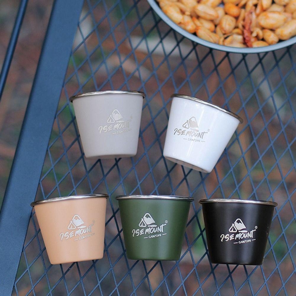 

50ml Stainless Steel Drinking Tea Cup Portable Camping Cup Tableware Wine Tumbler Picnic серый