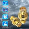 Boobrie 2-Pack Upgraded SMA Female to RP-SMA Female Adapter DC-18GHz VSWR ≤1.15 RF Coaxial Gold-Plated Adadper for FPV Drone Signal Booster