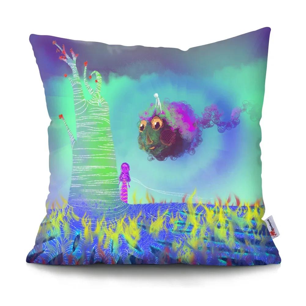 Psychedelic Forest Cushion Cover Home Decor Bedroom Pillowcase Car Sofa