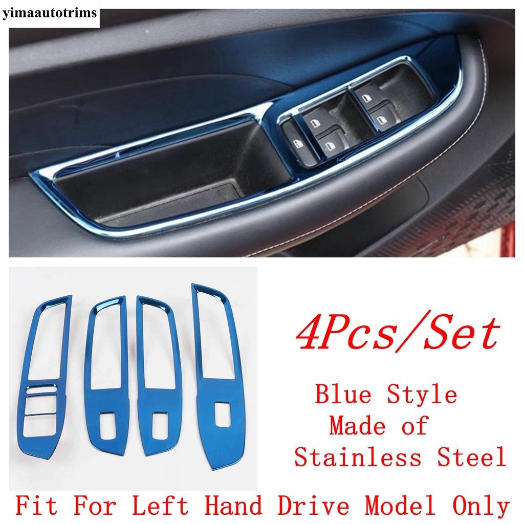 For MG ZS EV 2018 - Car Inner Door Window Glass Lift Button Switch Control Panel Frame Cover Trim Accessories Interior Kit