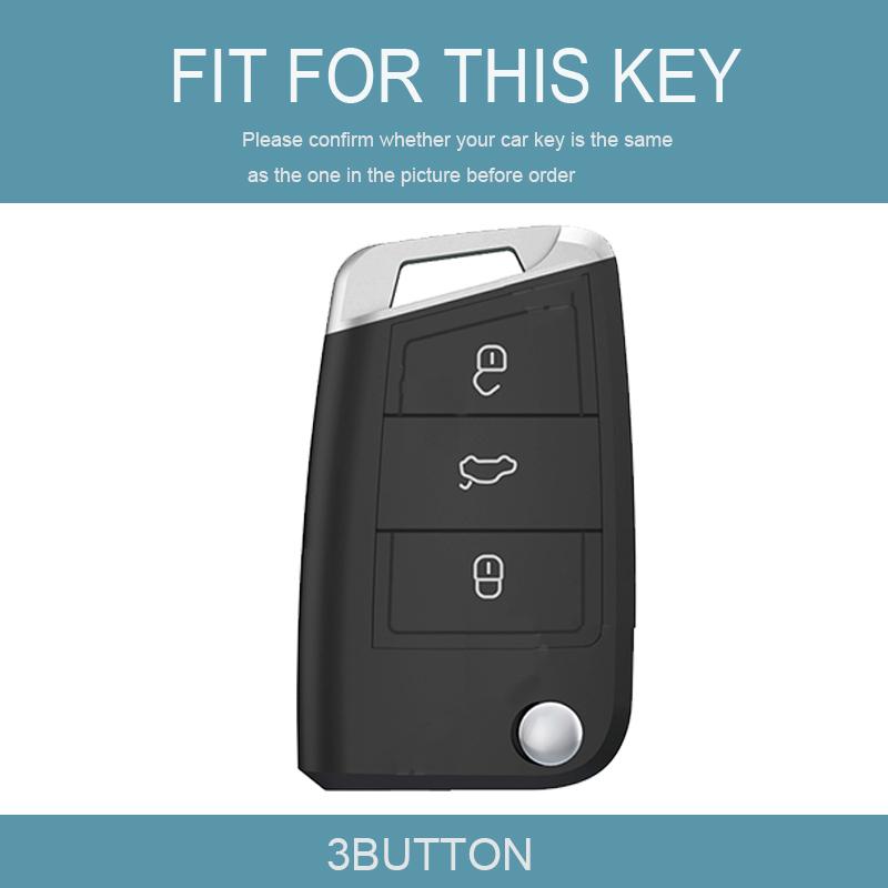 3 Buttons Keyless For Vw Seat Ateca Leon Ibiza Skoda Octavia Golf 7 Tiguan Car Key Case Cover Keychain Fob Shell Accessories