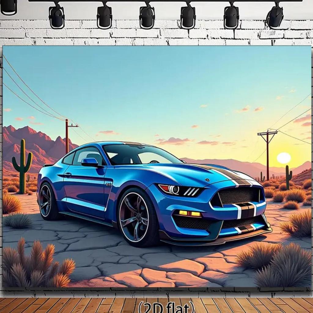 Modern Canvas Art for Living Room and Restaurant: Decorative Car Poster