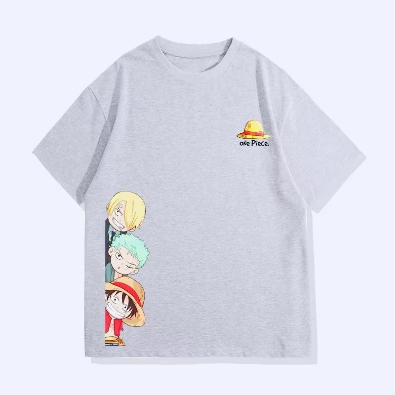 

One Piece Аниме Футболка Мужская Соломенная Шляпа Пираты Обезьяна Д. Луффи Манга Графическая Мужская Футболка Harajuku Топы с Коротким Рукавом Мужская Одежда 4XL