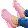 Summer New Large Size Flat-bottomed Fish Mouth Women's Sandals Casual One-pedal Thick-soled Mesh Sandals