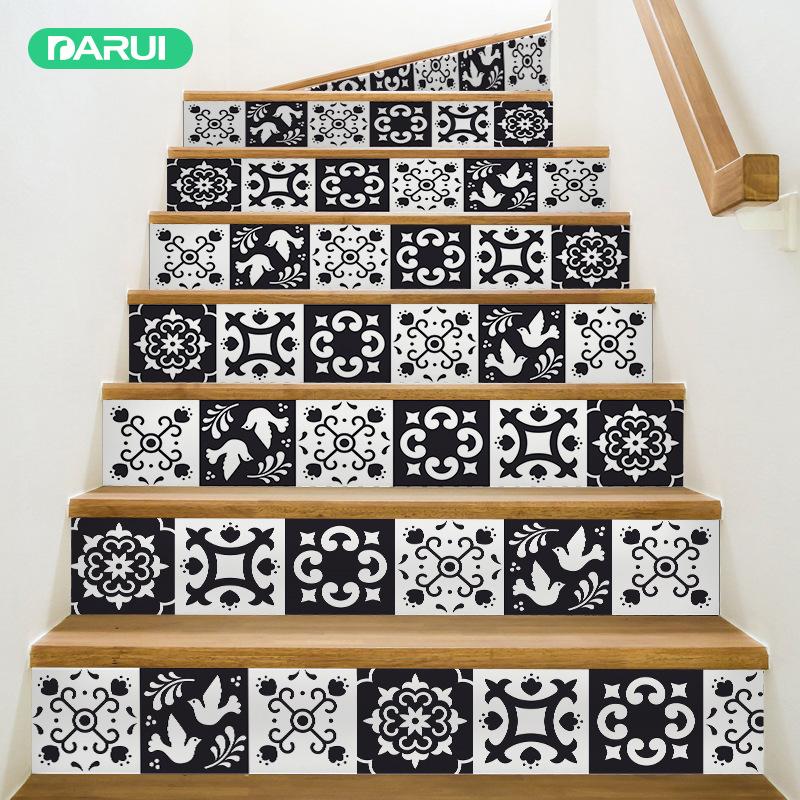 Self-Adhesive Staircase Sticker Waterproof Pvc Tile Sticker No Residual Glue Wall Sticker