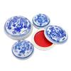Ancient Style Blue and White Ceramic  Inkpad Chinese Style Red stamp inkpad  Decorative Paintings