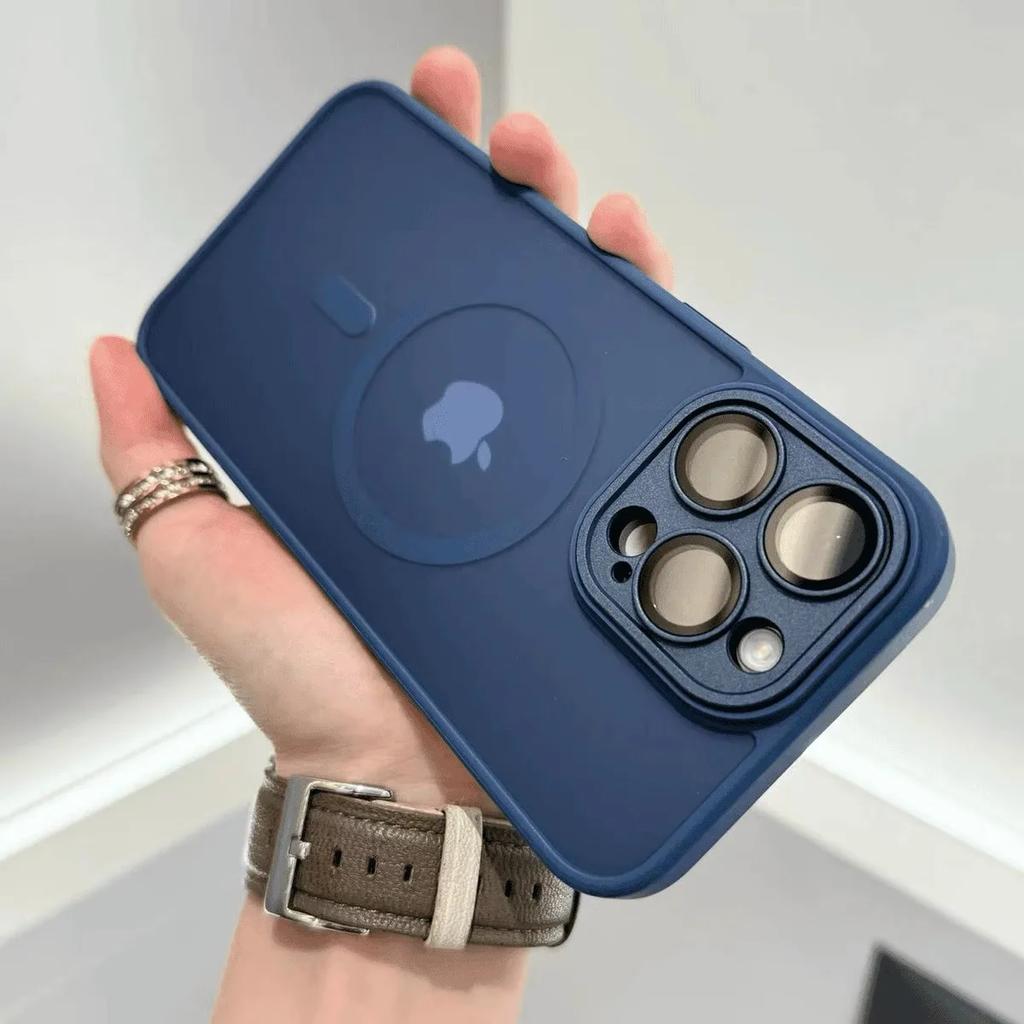 Luxury Magsafe Matte Transparent Phone Case For iPhone 11 12 13 14 15 16 Pro Max Plus Magnetic Clear Bumper Cases Cover