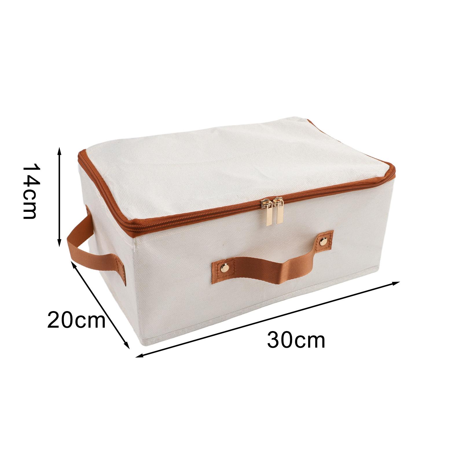 

Collapsible Storage Box with Lid Made from Cotton Linen Blend for Clothes Toys Quilts and Household Storage Needs
