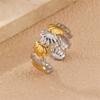 Stainless Steel Shell Starfish Open Ring for Women Exquisite Gold Silver Color Ring Casual Ocean Element Versatile Jewelry Gift