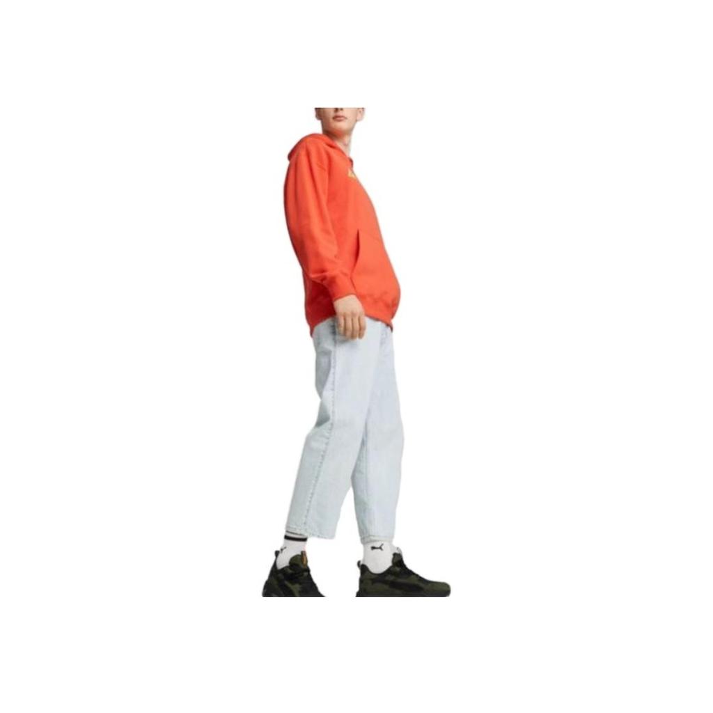 Puma Loose Fleece Casual Hoodie Men hoodies Orange-Red 620845-39