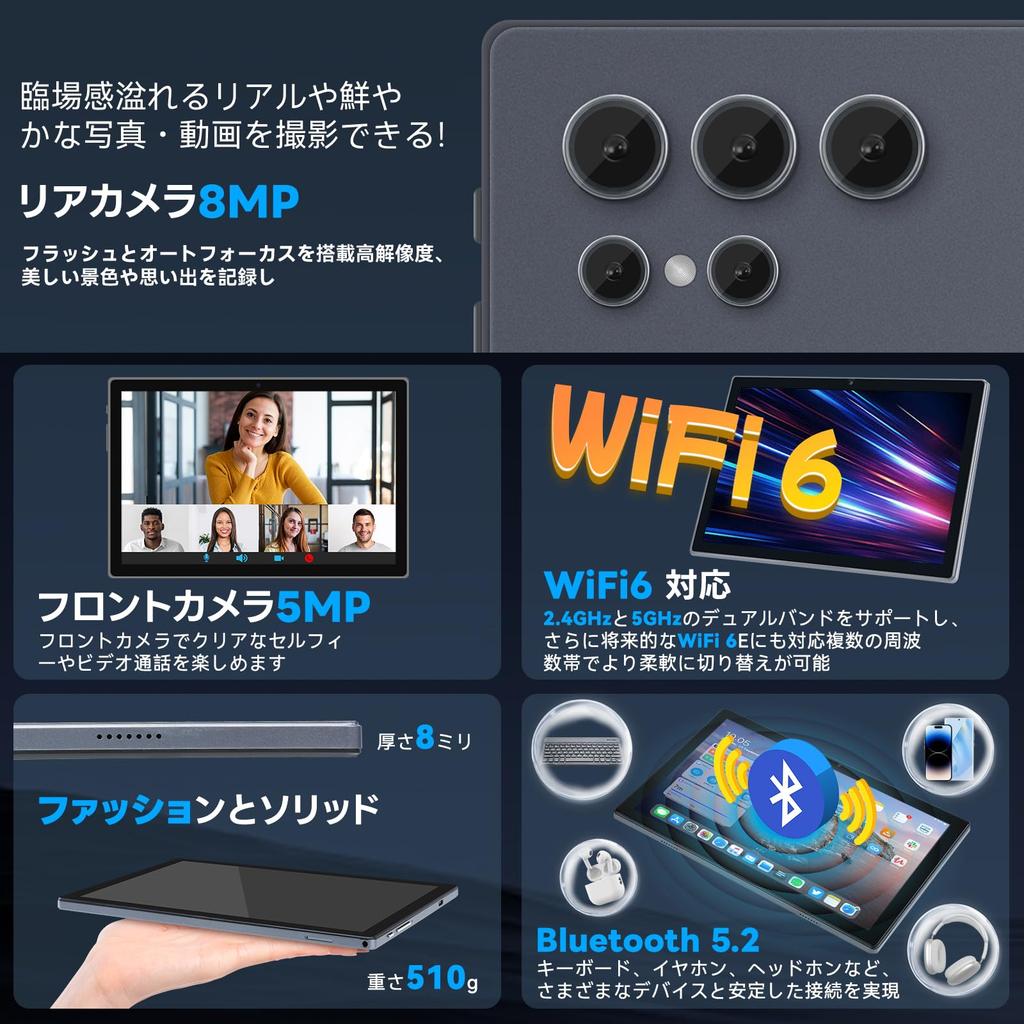 for MoSpace Android MT6750 Resolution 8000mAh Widevine L1 Split Protective and Japanese Instruction Manual Included [New 2025] 10-inch Tablet, 15,