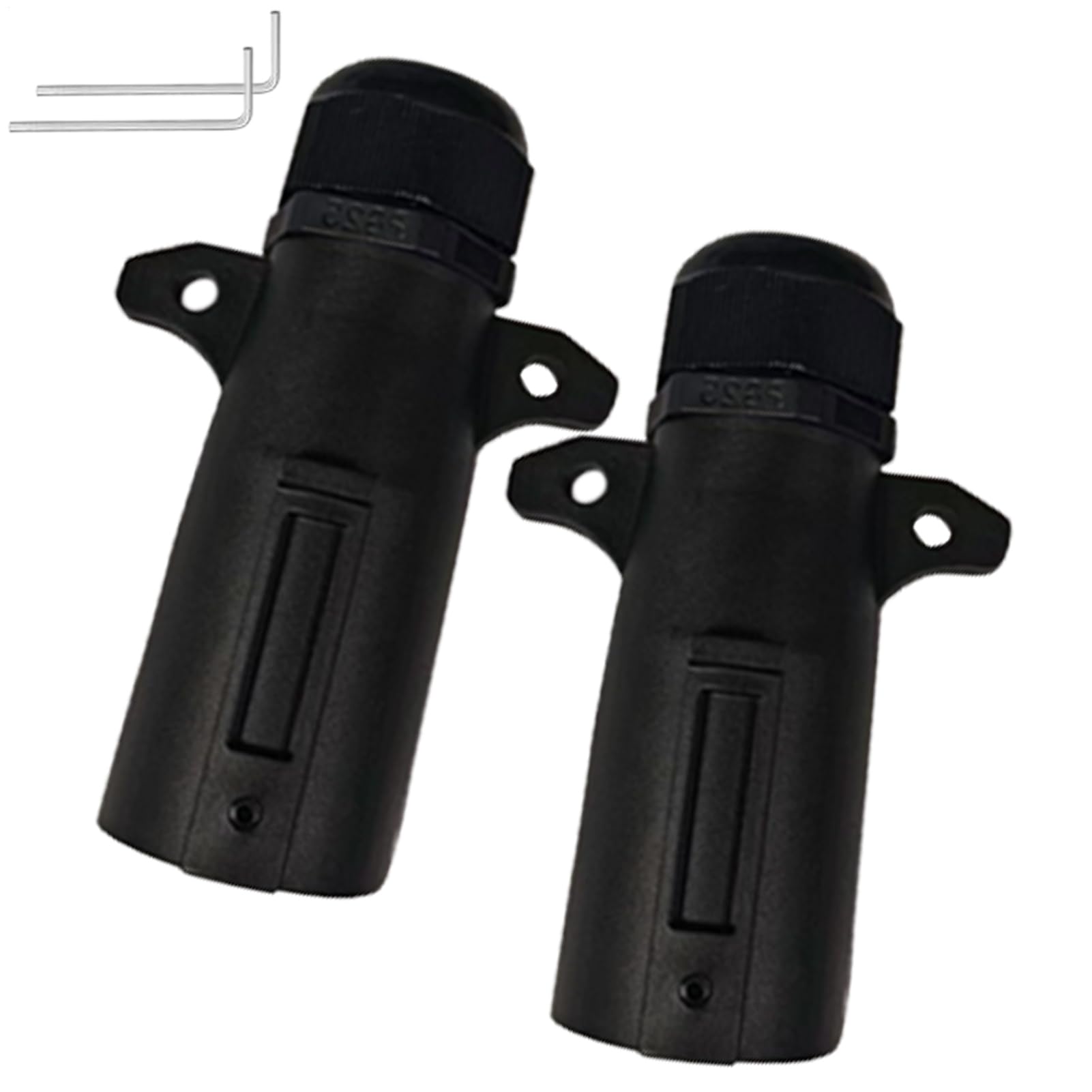 

Yonuaret 7-Way Trailer Plug | Detachable 7-Way Round Trailer Connector | Waterproof Seal Wiring Refer to description