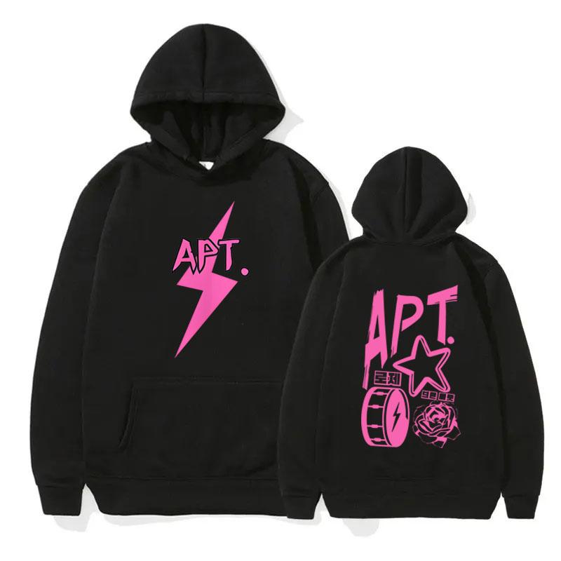 

APT New Song Hooded ROSÉ & Bruno Mars O-neck Vintage Sweatshirt Sweatwear Couple Gothic Clothing Sudaderas Korean Style Hoody XXL чорний