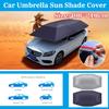 Silver/Blue Car Cover Tent Remote Controll Car Sun Shade Umbrella Roof Cover UV Protection Kits Without Bracket 4.5x2.3 M