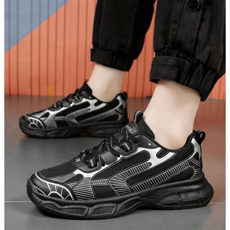 

Sneakers Men Trends Platform Shoes Outdoor Sports Shoes Breathable Running Shoes Lace Up Casual Tenis De Hombre Man Footwear 44 чорний