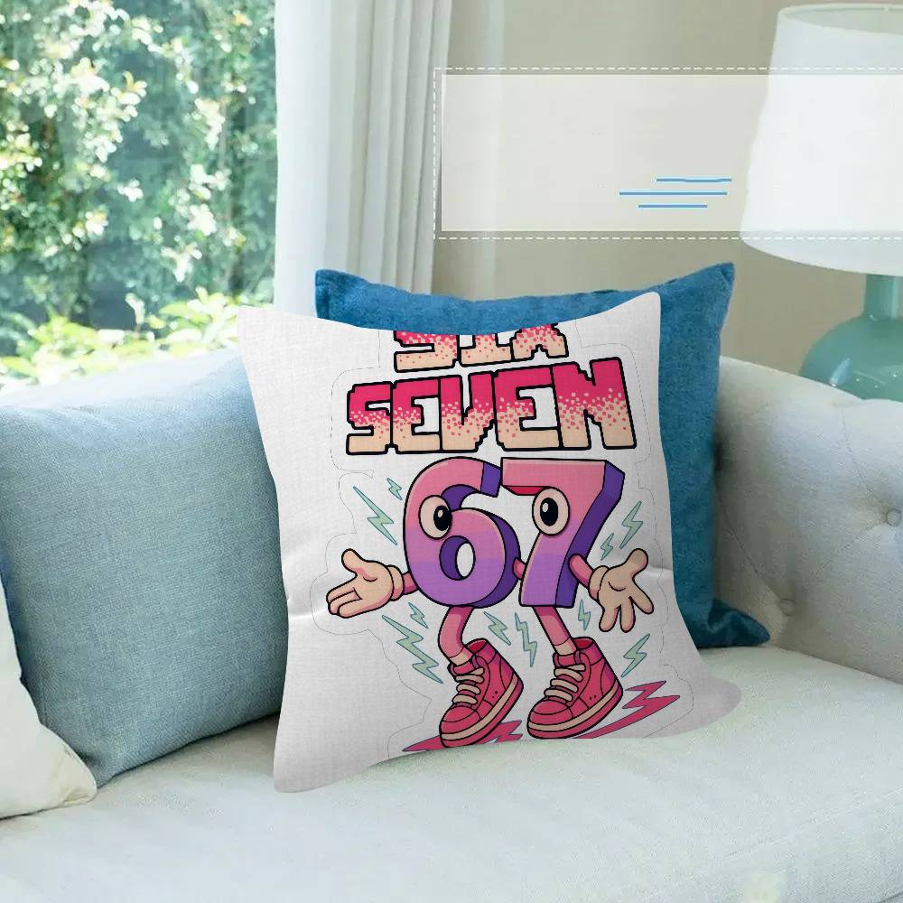 Cartoon Sechs Sieben Kissen Kissenbezug Kissenbezug Wohnzimmer Sofa Heimdeko Individuell