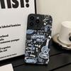 Applicable iPhone17promax mobile phone case Apple 16/15/14 graffiti English guitar 13 creative 12MINI