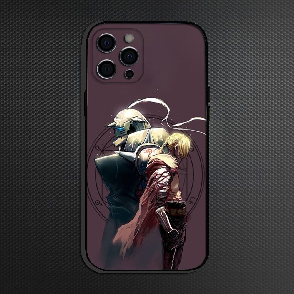 Fullmetals Anime A-Alchemists Brother  Phone Case For iPhone 16,15,14,13,12,11 Plus,Pro Max,XS,X,XR,SE Soft Silicone Black Cover