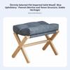 Foldable Padded Footrest Space-Saving Foldable Padded Stool Versatile Soft Paded Top for Adults, Bedroom, Study, Dorm