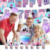 Cartoon - Themed Paper Birthday Party Supplies Set - Perfect Gift For Kids’ Birthday Celebrations With Banners, Balloons, And Cake Toppers