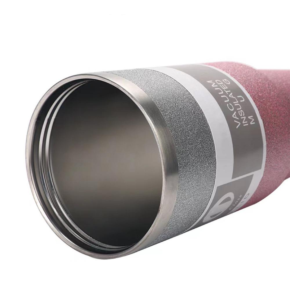 900/600ML Thermosbecher mit Deckel und Strohhalm Kaffeetasse mit Henkel Isolierte Becher Vakuum Edelstahl Bierbecher