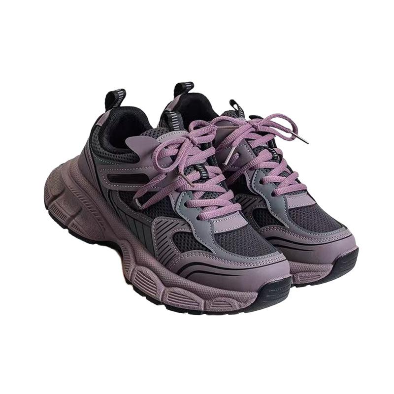 Korean version of purple dad shoes women's 2025 spring new platform super good-looking shoes versatile casual sports shoes