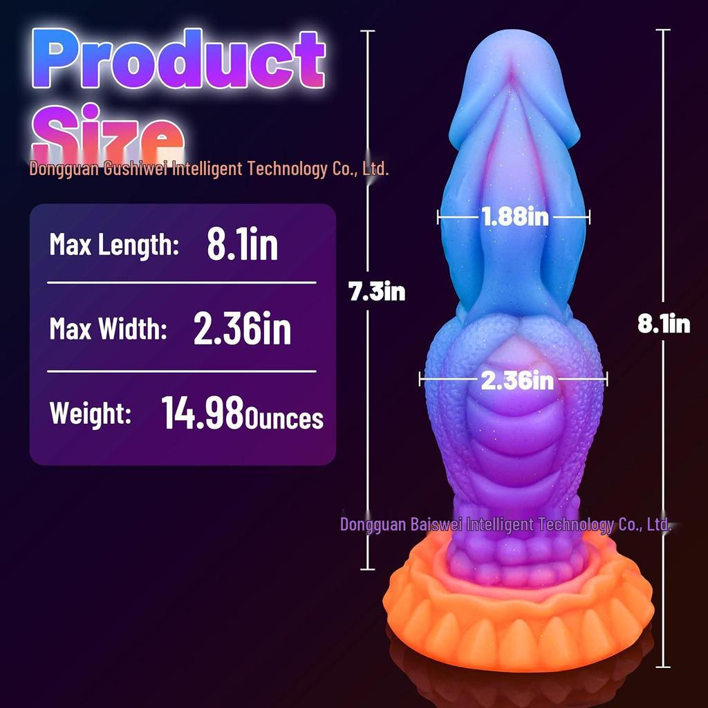 Luminous Silicone Irregular-Shaped Anal Plug Soft Flesh Erotic Toy SM Adult Masturbation Stick