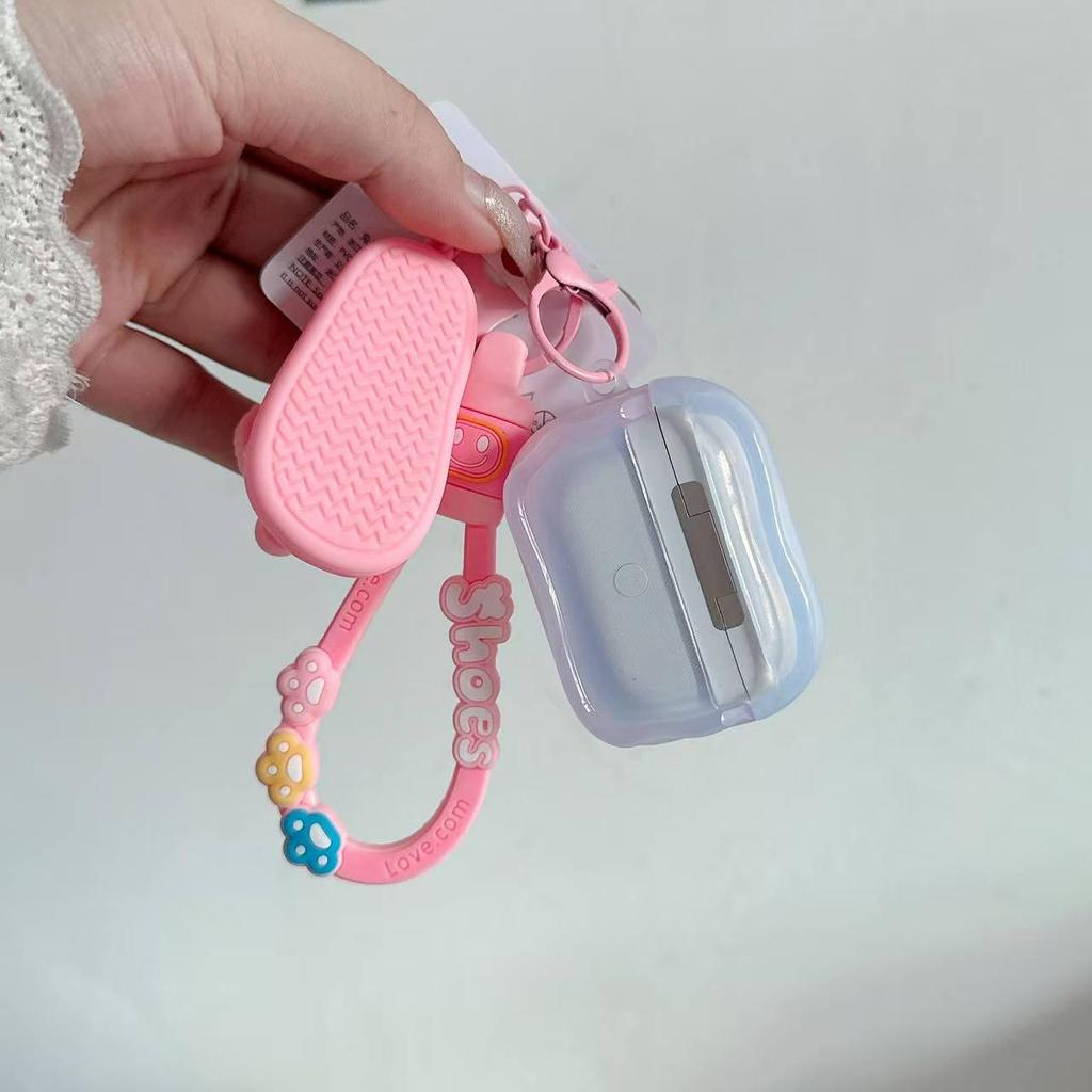 Мультяшний тваринний обертовий брелок: Милі Бездротові Bluetooth TWS Навушники в Дизайні Капців