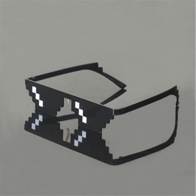 Glasses Pixel Women Men Sunglasses Black Mosaic Sun Glasses