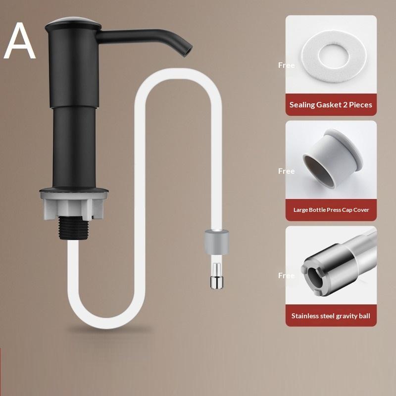 Dish Soap Dispenser For Kitchen Sink Dispenser Countertop Soap Dispenser Pump With Storage Rack Extension Tube Kit, Under Sink A чёрный