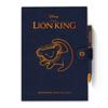 Carnet a5 - roi lion - grupo erik - couverture rigide - stylo-bille - petits carreaux 5x5