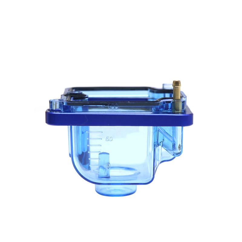 ZSDTRP For PWK 21 24 26 28 30 32 34mm Motorcycle Carburetor Float Chamber Clear Bottom Float Bowl Oil Cup Detachable Bottom B-Model Blue