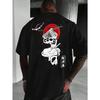 European Size Geometric Pattern T-Shirt, Summer New Arrival - Slightly Dropped Shoulder Fit Crew Neck T-Shirt, Men's T-Shirt, Crew Neck T-Shirt