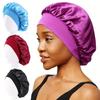 1pc Sleep Cap Silky Satin Lined Bonnet Stay On All Night Hair Wrap Cover Slouchy Beanie For Curly Hair Protection For Women Men