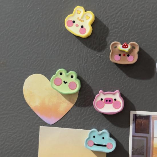 Small Gifts for Friends 8Pcs Cartoon Animal Fridge Magnets, Cute Resin Magnetic Decorations Refrigerator Whiteboard And Office Shaped Stickers