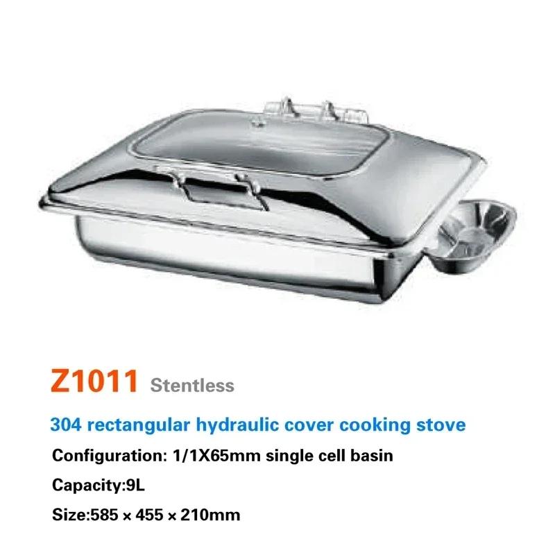 Buffet-Speisenwärmer Kommerzielles Buffet-Chaffing-Dish Luxus für Hotel Hydraulischer Buffetherd Hotpot Edelstahlgeschirr Royal