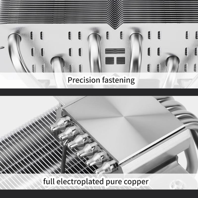 CPU Cooling Fan Low Noise Computer Processor Cooling Radiator Easy Installation for 1700 Various Motherboards