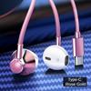 Tung Bass Type C 3,5 mm HIFI Stereo Kablede Øretelefoner In-ear Hodetelefoner med Mikrofon Øreplugger Støyreduksjon Gamer Headset for Samsung
