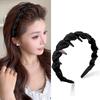 Adjustable Wrapped Hair Hoop Comfortable Toothed Headband Women's Satin Hairband  Daily Wear
