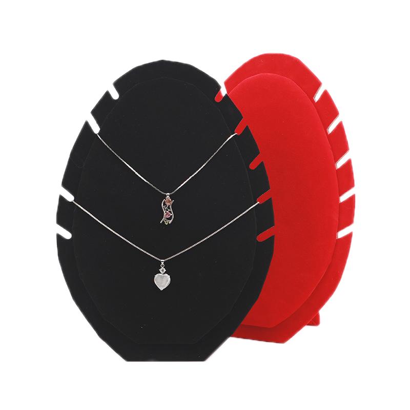 Suport de Afișare Colier de Catifea cu Crestături Multiple, Rack de Depozitare Bijuterii, Suport pentru Tejghea, Vitrină