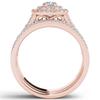 Exquisite Rose Gold Color Inlaid with White Zircon Rings Exquisite  Party Engagement Wedding Women's Ring Jewelry