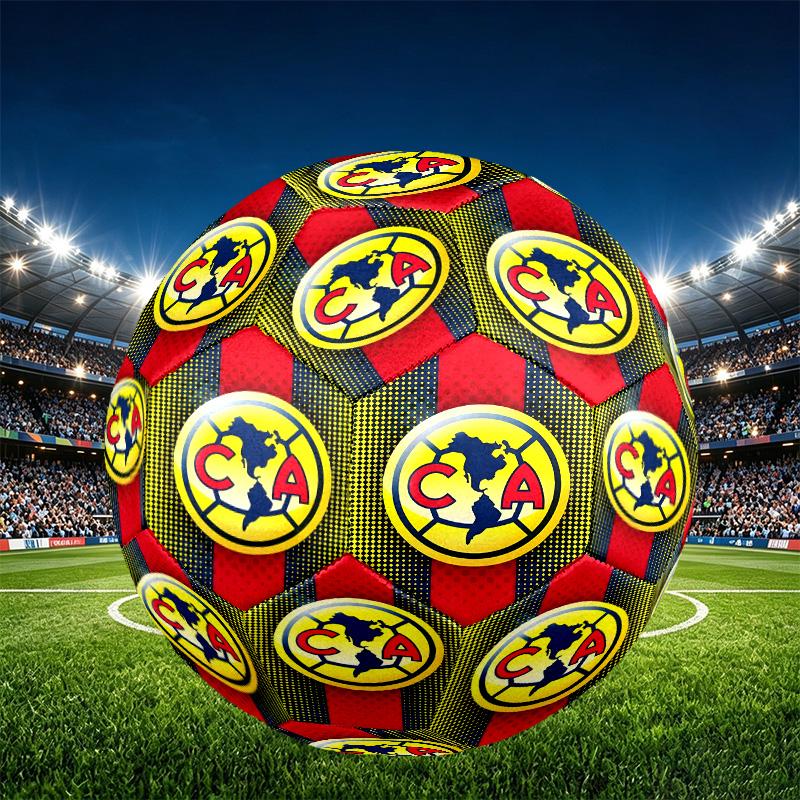 Club America Print Size 5 Soccer Ball, PU Wear Resistant Football for Match Training and Daily Practice, Birthday Gift for Soccer Fans