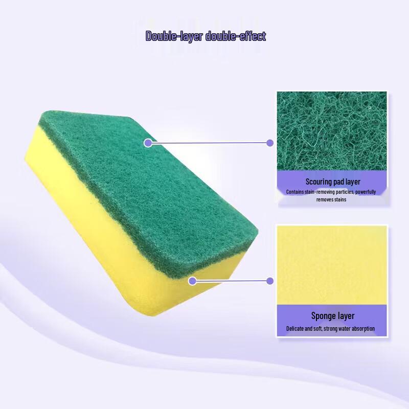 MIAOJIE 12-Pack Multi-Color Kitchen Sponge Scouring Pads