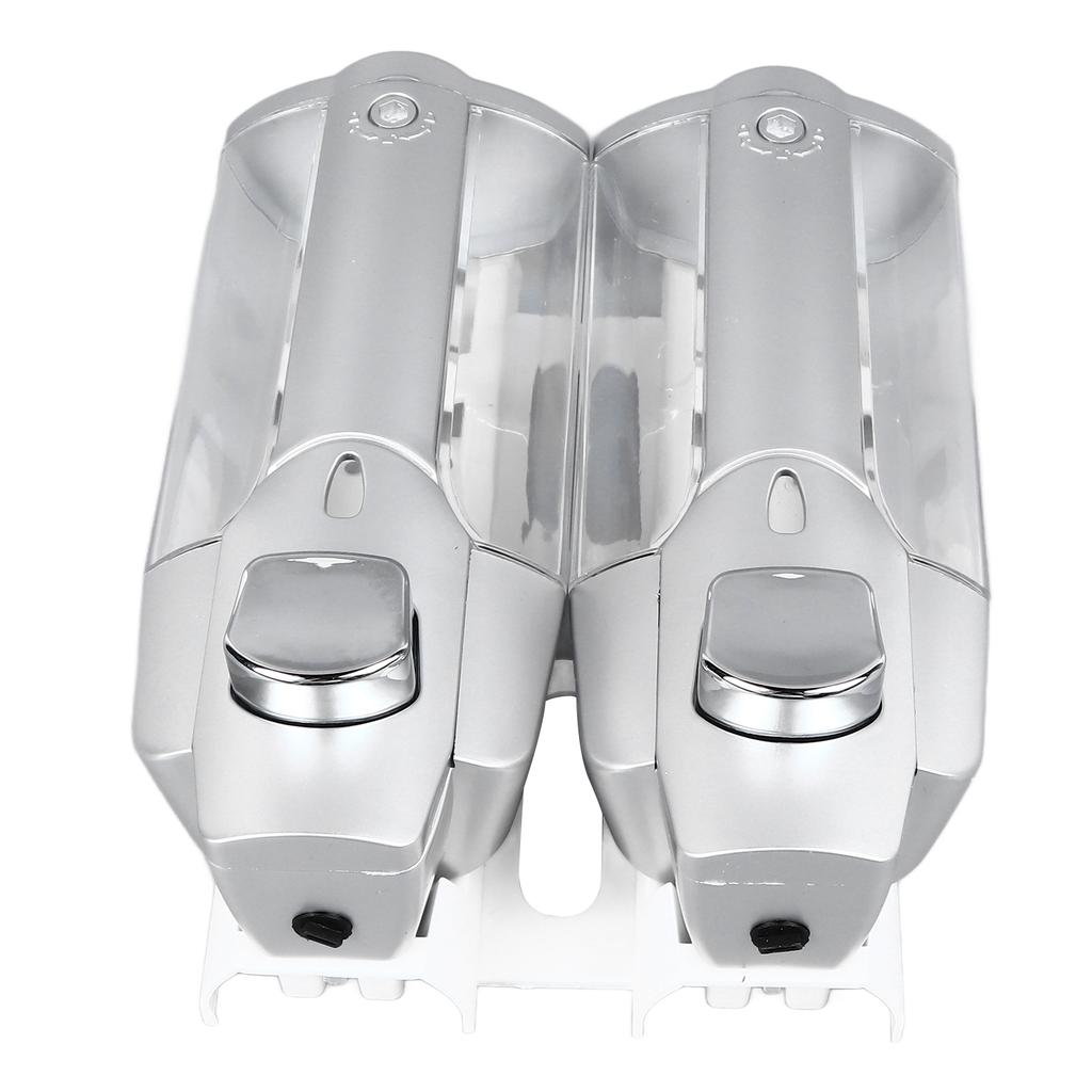 Doppelkopf Seifenspender Wandmontage Drucktyp Seifenflüssigkeitsverteiler für Haushalts- und Hotelgebrauch