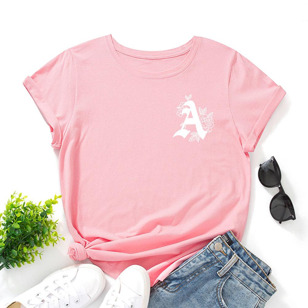 Casual Loose Top Fashion Print Short Sleeve Simple T-Shirts Women’s