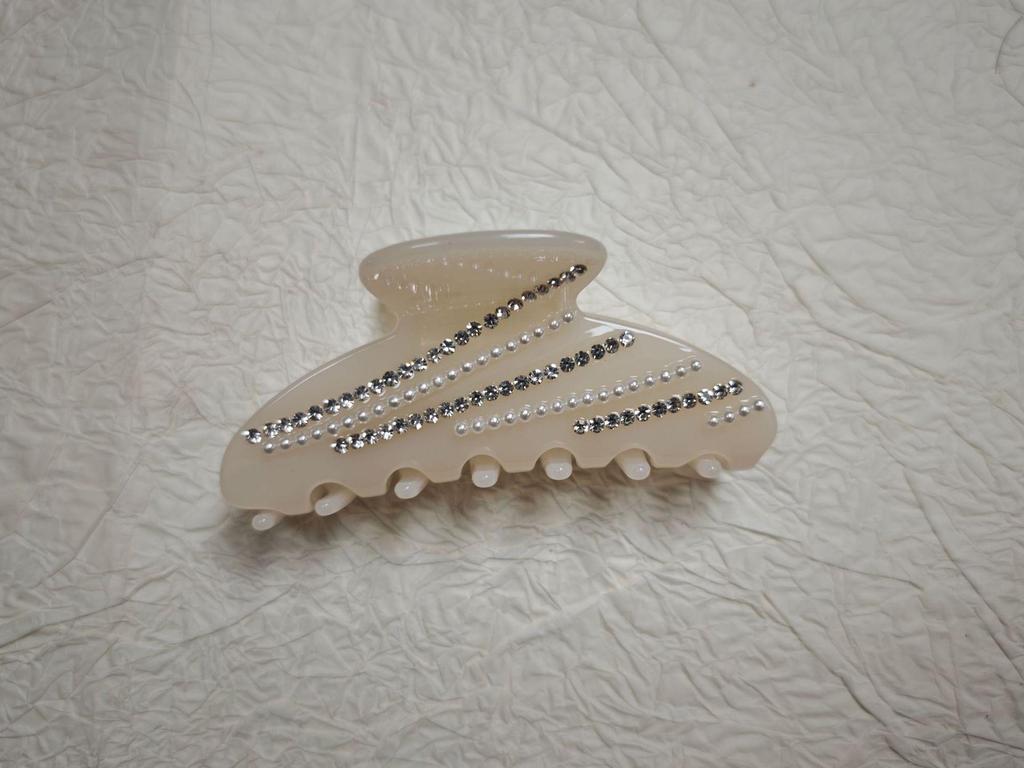 High-End Acetate Claw Clip: Hair-Friendly, Stylish Shark Clip with Rhinestones for Women