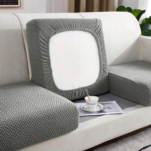 Thick Jacquard Sofa Seat Cushion Cover Funiture Protector Couch Covers For Sofas Anti-Dust Removable Seat Slipcover Kids Pets