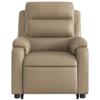 Recliner Chair with Lift Function Electric Cappuccino Faux Leather
