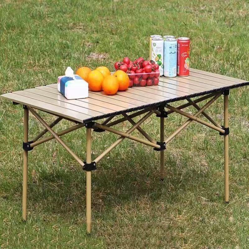 Portable Roll-Up Picnic & Camping Table: Folding Outdoor BBQ & Market Stall Table