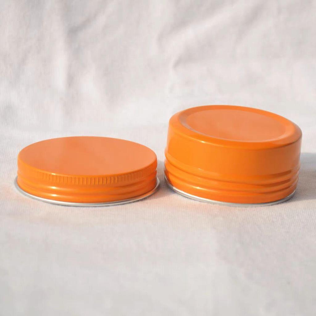 50pcs 50g Aluminum Tin Jars 50ml Orange Color Metal Container Cosmetic Face Eye Cream Packing Empty Can Lip Balm Candle Jar